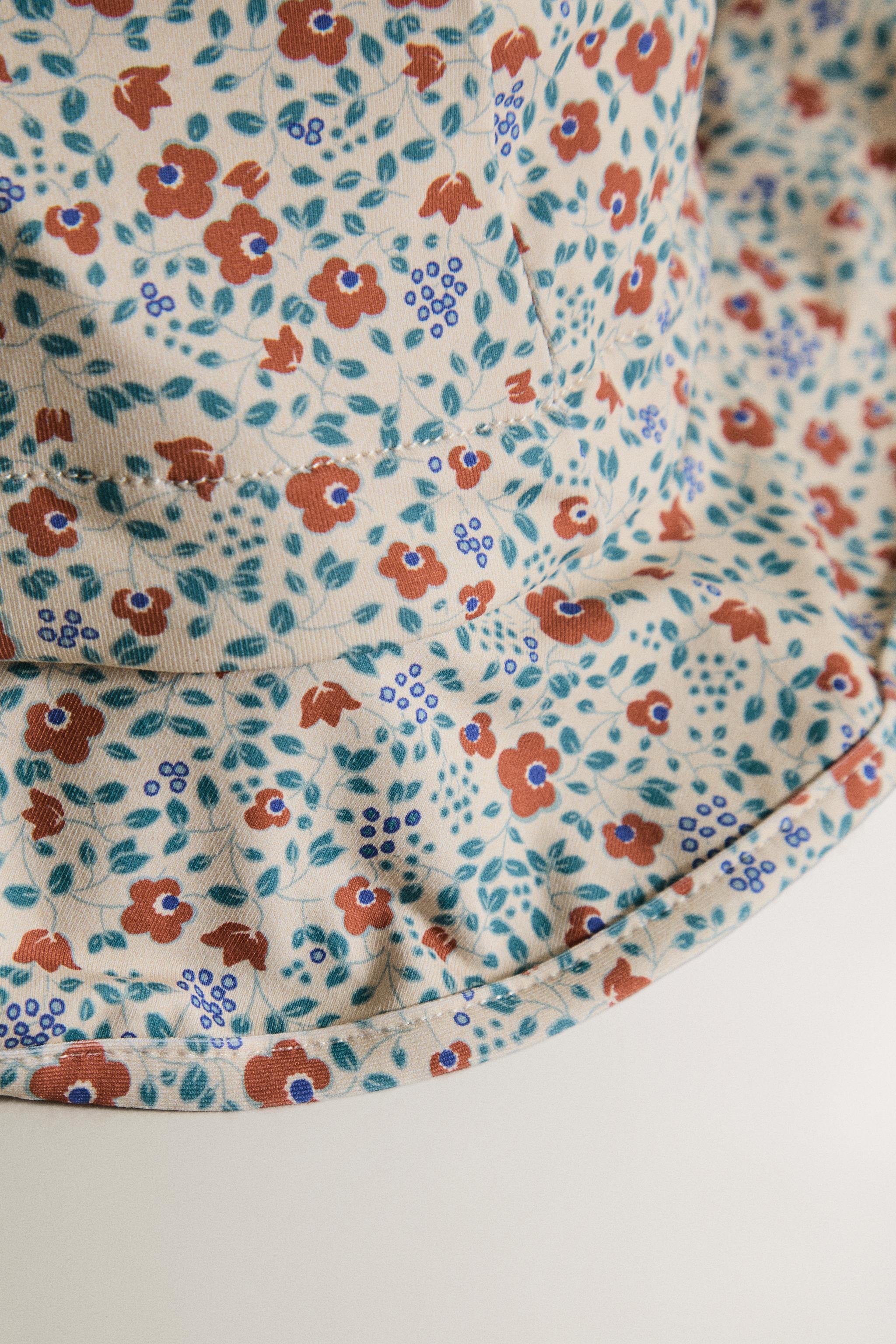 CHAPEAU PLAGE ENFANT FLEURS